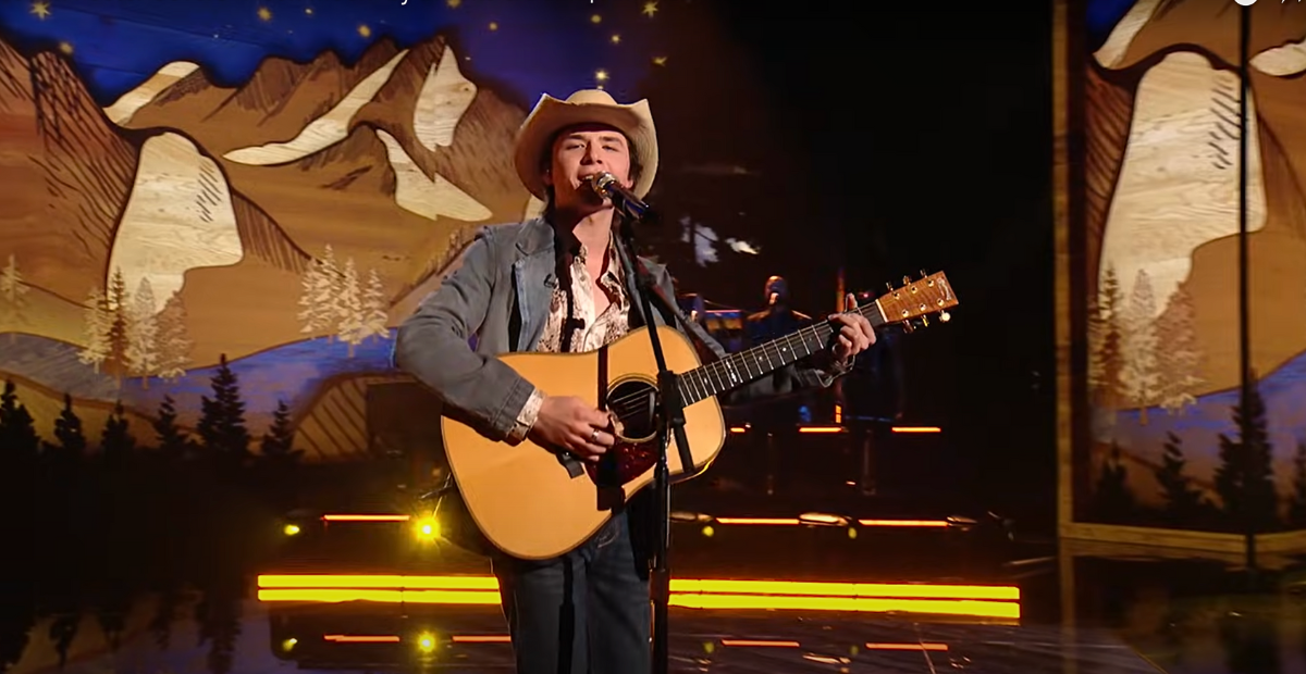 John Foster sings "Neon Moon"
