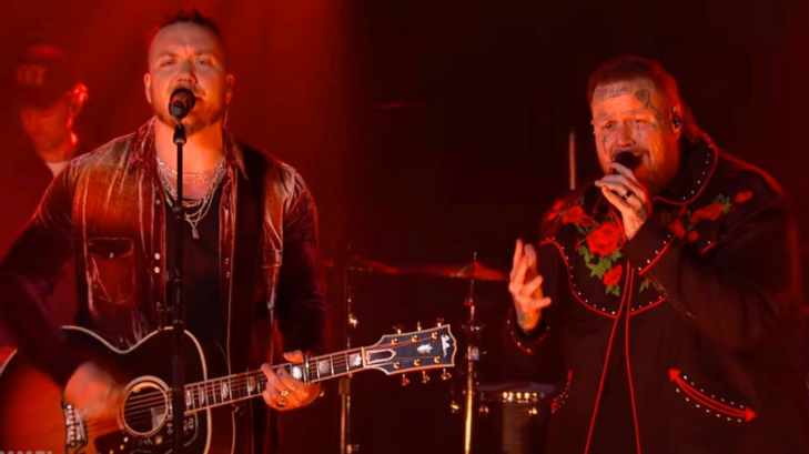 Jelly Roll and Brandon Lake sing "Hard Fought Hallelujah" on "Jimmy Kimmel Live."