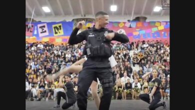 Officer Ryan Tillman Says Goodbye to Don Lugo High School Through Dance