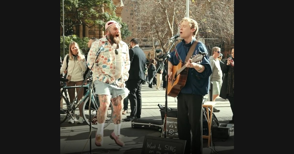Teddy Swims and Pace Randolph Share “Tennessee Whiskey” on a Sydney Street