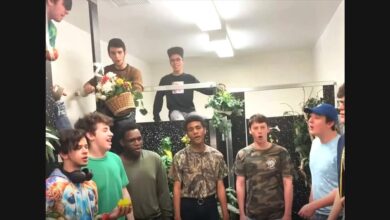 Men’s Bathroom Choir Give “The Lion Sleeps Tonight” a School Ensemble Setting