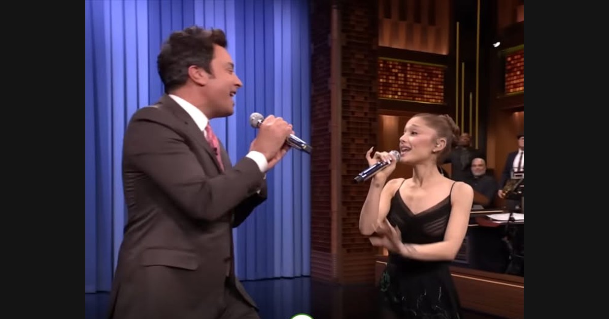 Grande and Fallon Move Between Songs in the History of Duets