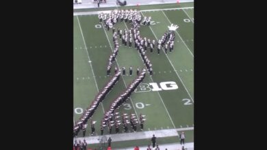 Ohio State’s Jackson Tribute Makes a Marching Formation Move