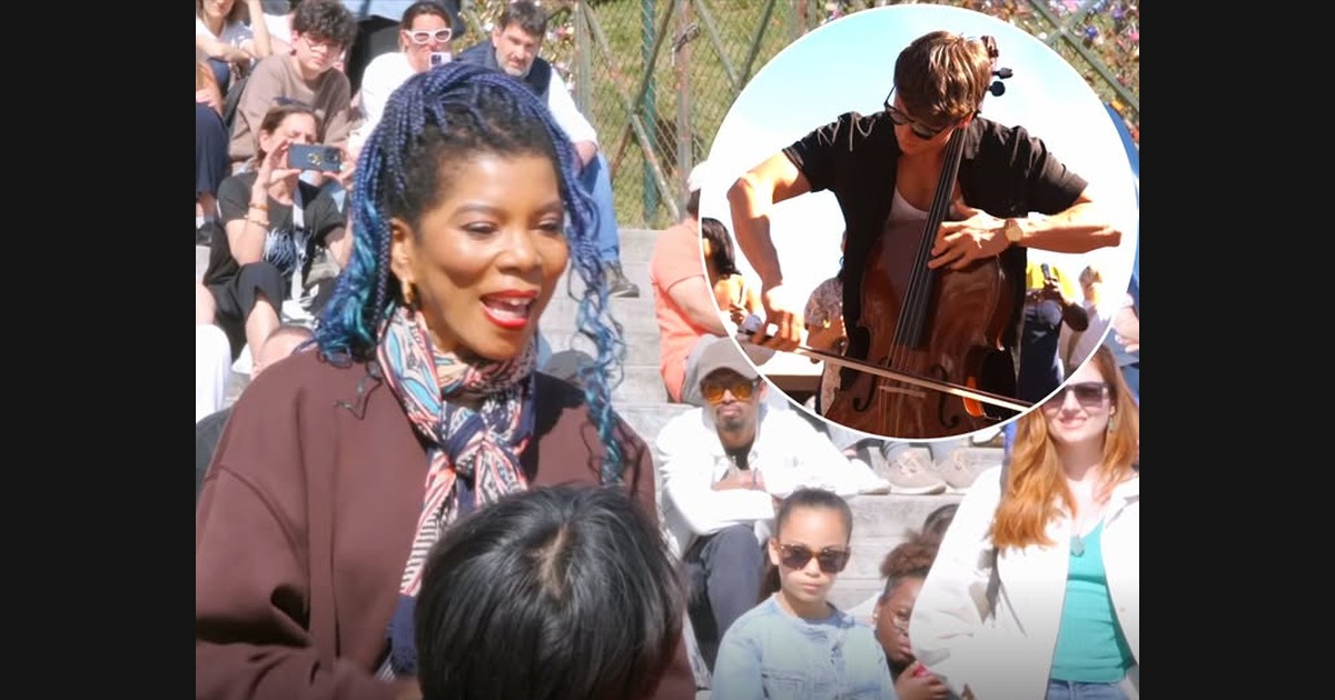 Van and Sankofa Unit Bring a Two-Song Mashup to a Paris Square