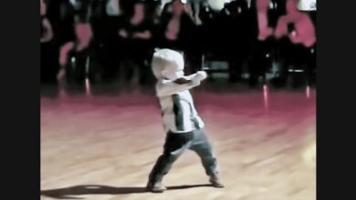William Stokkebroe Dances to “Jailhouse Rock” at a Studio Gathering