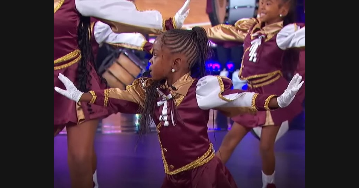 Kenzley Reign Leads a Drill Team on The Jennifer Hudson Show